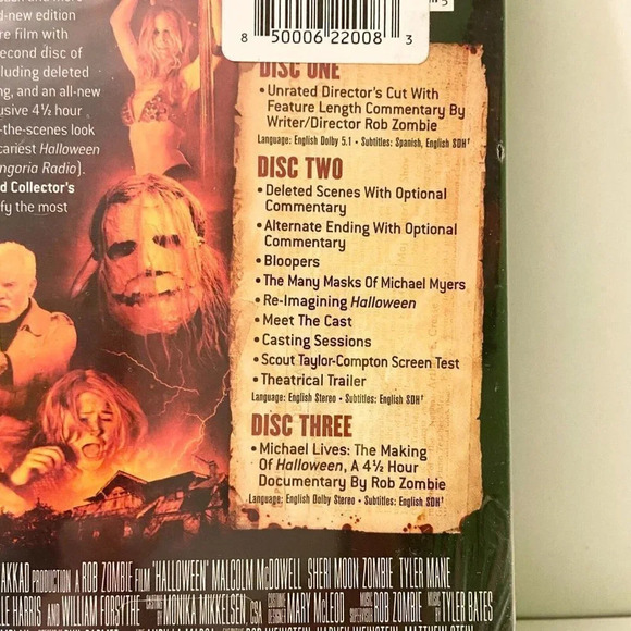 2008 Rob Zombie Film  Halloween 3 Disc Set Unrated Collectors Edition DVD Sealed - Picture 13 of 15